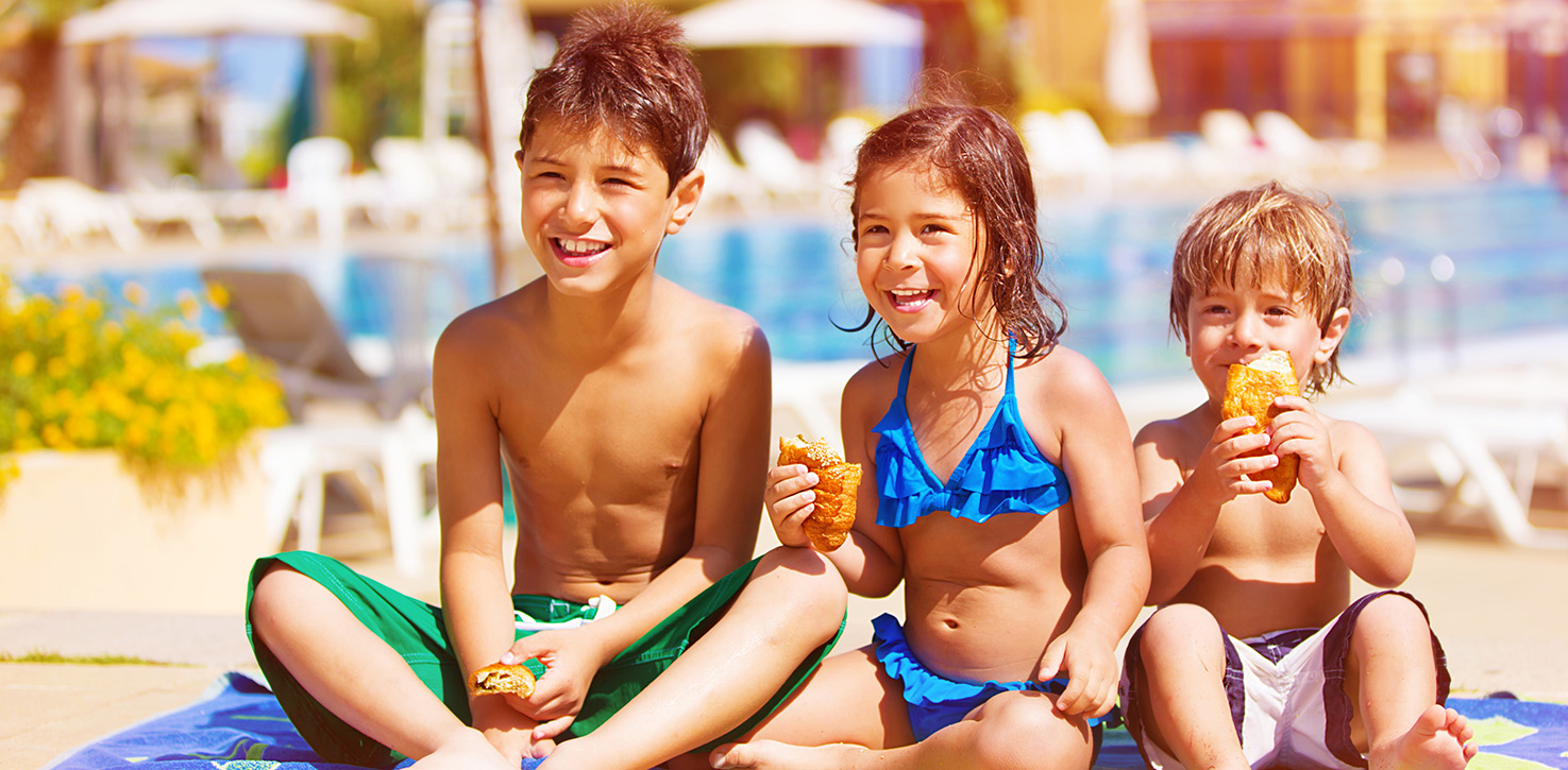 kids at the pool image