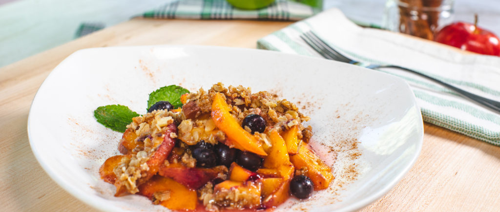 blueberry peach crumble image