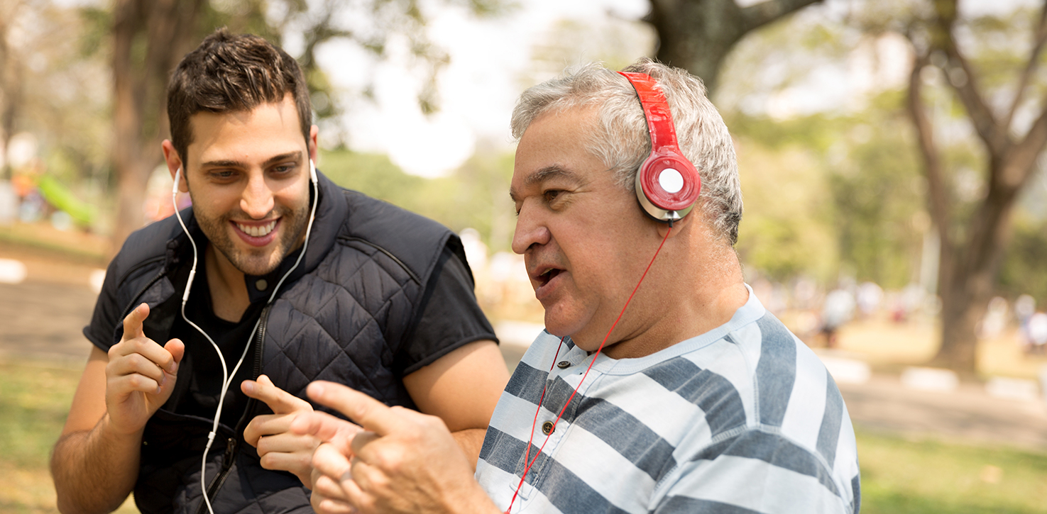 listening to music with seniors image