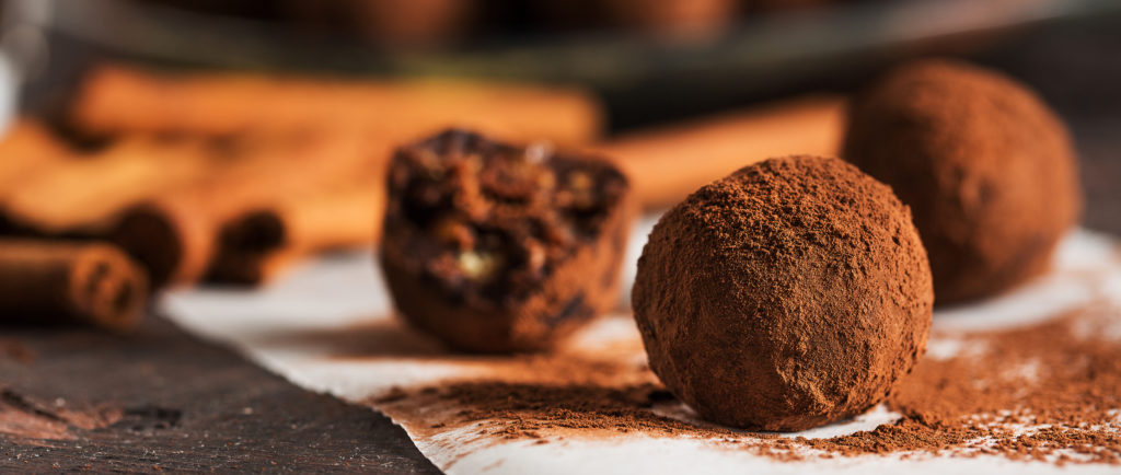 dark chocolate truffles image